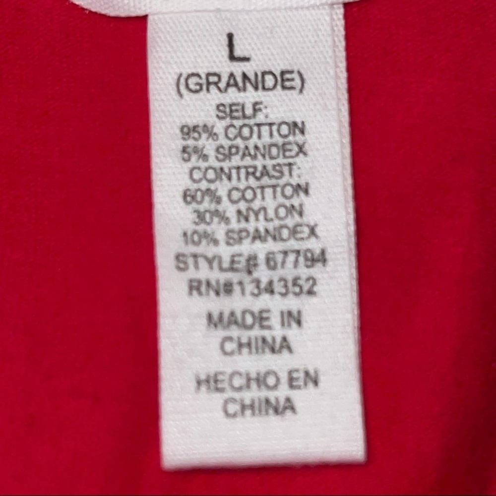 AMBIANCE APPAREL RED LACE TRIM SEMI OPEN BACK TANK TOP LARGE - Picture 3 of 3
